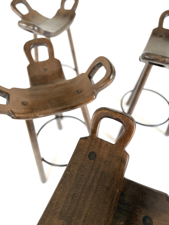 Image 1 of 4x vintage ‘Marbella’ barkrukken, Conoform ‘60