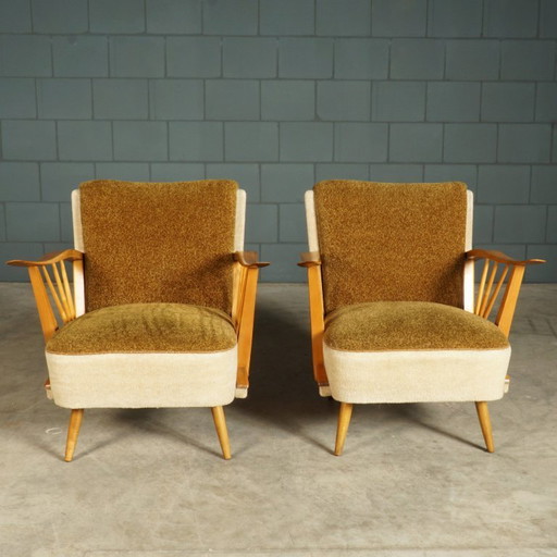Fauteuils de cocktail vintage – bicolores – années 1960