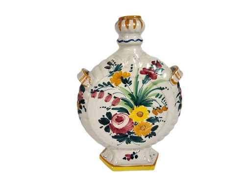 Deruta – Pilgerflasche – Keramik – handbemalt – Italien – 1950er Jahre