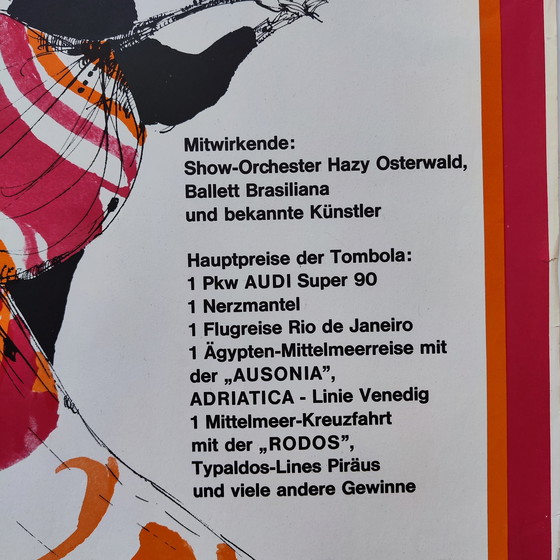 Image 1 of Affiche vintage Allemagne / Bal du cinéma et de la presse 1967