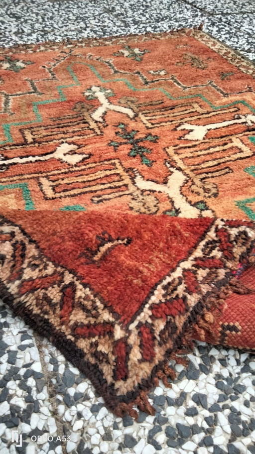 Handgeknoopt Berber kleed wol 135x110cm