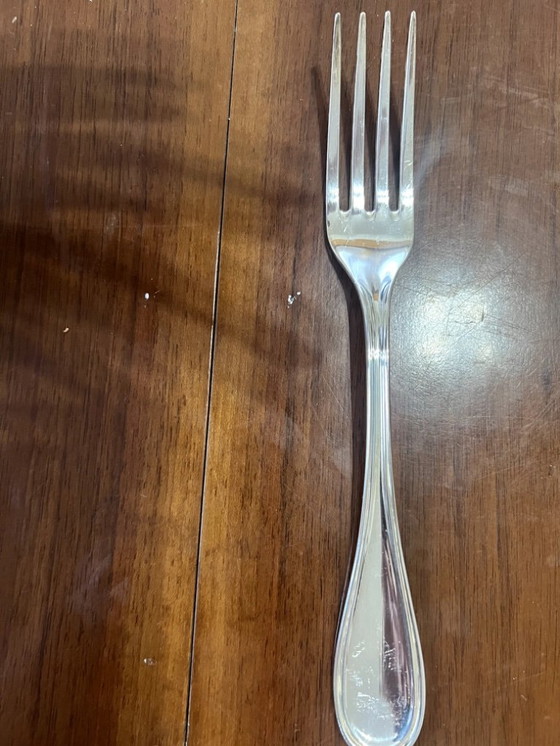 Image 1 of Juego de cubiertos de plata 800 para 12 personas, origen italiano, estilo de diseño francés, de 1970 a 1980