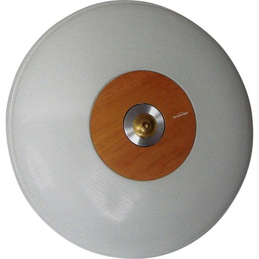 Lampada a sospensione vintage in metallo, legno e ottone di Atelje Lyktan AB, Svezia 1980