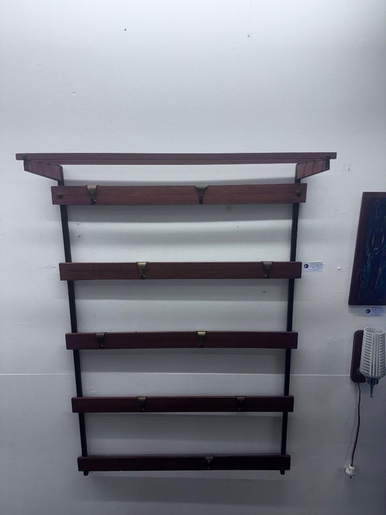 Image 1 of Scandinavian design Teak coat rack '60s