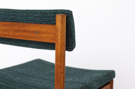 Image 1 of Rare Vintage Teak Desk Chair | Mid-Century Office Chair (1960s-1970s) | Original Green Upholstery