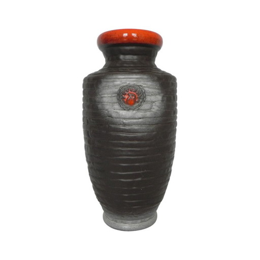 Jarrón vintage alemán, 40,5 cm de alto, cerámica Bay