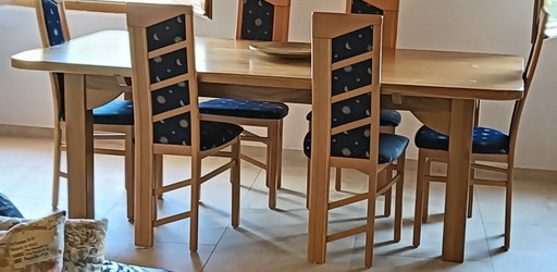 Exceptional dining table in solid chestnut wood, 220x110 cm – eettafels (photo 2 of 9)