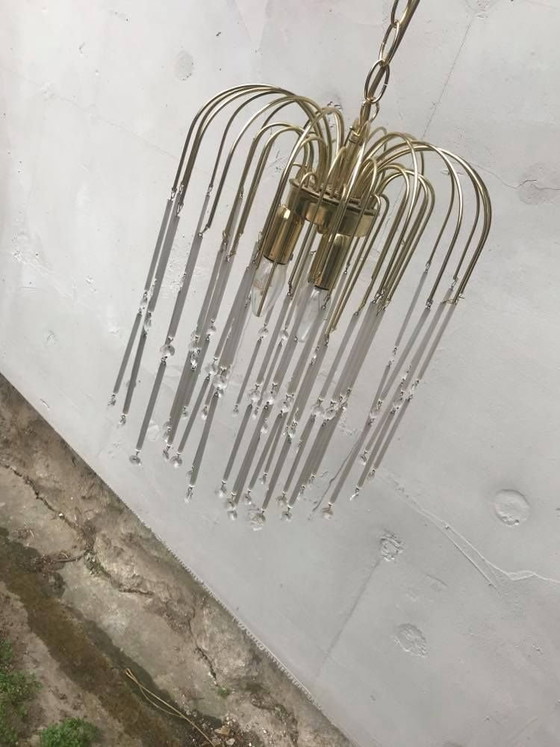 Vintage Chandelier by Paolo Venini for Eurolux – Murano Glass, Brass (photo 5 of 7)