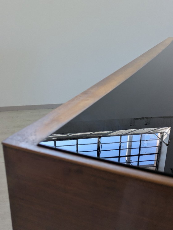 Image 1 of Dassi - Vittorio Dassi - Table d'appoint - Cristal, Bois, Laiton - Intérieur miroir