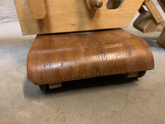 Image 1 of Échelle de Jacob vintage en bois avec tapis roulant. Friedrich Fröbel Werdau 1960