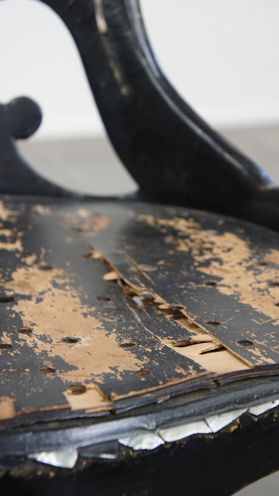 Image 1 of Antique 19th Century English Mother of Pearl Chair