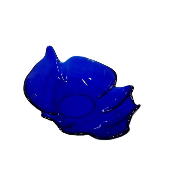 Image 1 of Ciotola per caramelle vintage in vetro cobalto
