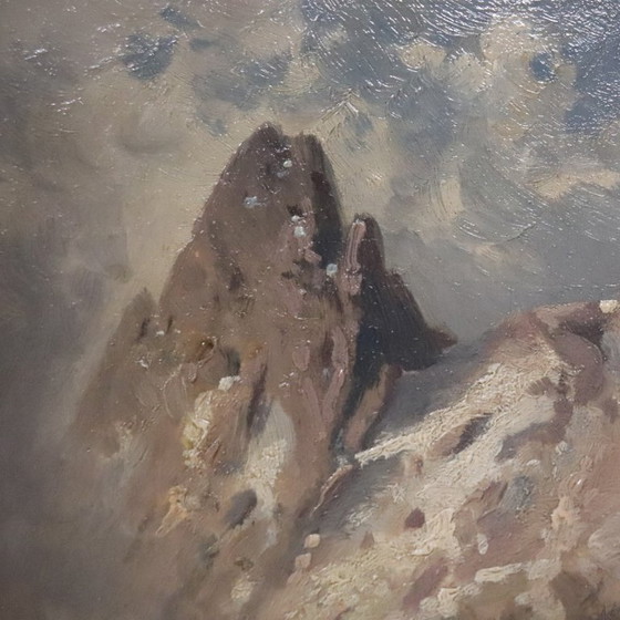 Image 1 of Mountain Landscape, Oil Painting on Board