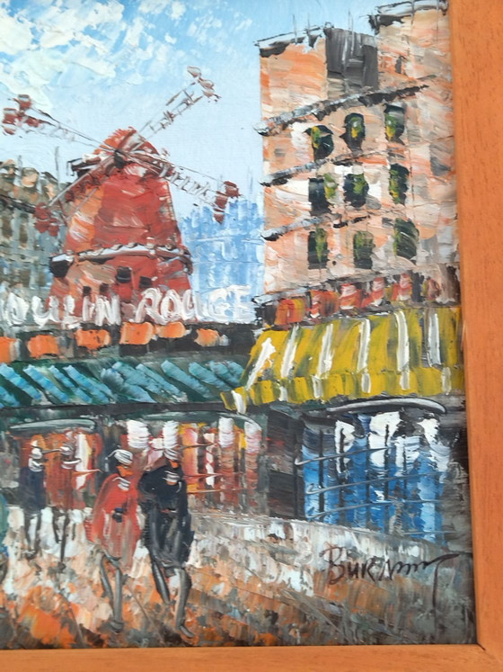 2 quadri strada di Parigi, Arte, Carta, Legno, Blu (foto 8 di 12)