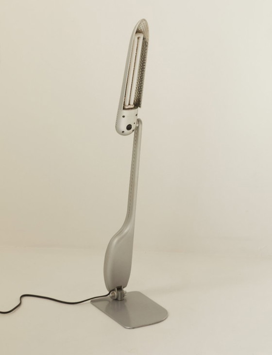 Image 1 of Lampada grigia postmoderna design Philippe Michel vintage circa 1980