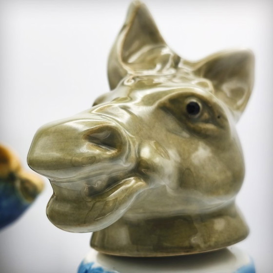 Image 1 of Caraffa in ceramica "Clown Donkey" di Jim Beam, USA, anni '60