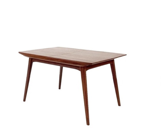 Image 1 of Louis van Teeffelen teak hout uitschuifbare vintage eettafel