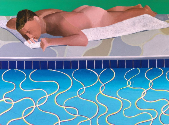 Image 1 of The Sunbather - David Hockney 1966 - Poster 70 x 100 cm