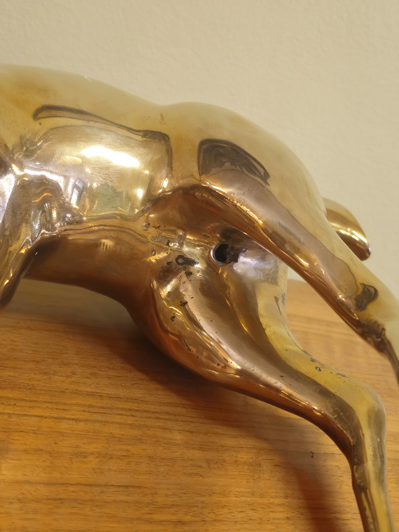 Image 1 of Vintage Brass Bambi Deer Statue France