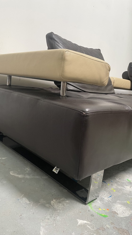 Montel leren bank – Bankstel, Leather, Metal (photo 4 of 6)