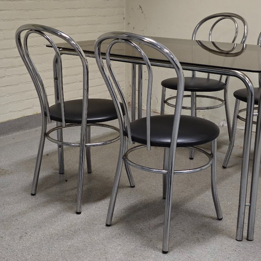 Vintage space age table chairs dining room set