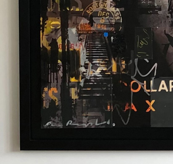 Paco Raphael Mixed media artwork with female face, Paintings & Drawings, Other, Wood, Black, Modern (photo 4 of 5)