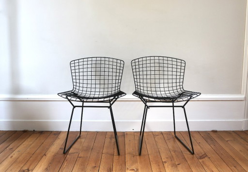 Paire de chaises vintage Wire Bertoia