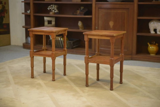 Par de mesitas de noche de pino de los años 60. – Madera, Vintage (photo 4 of 4)