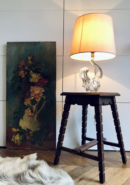 Mid-Century 20th Century Oak Stool or Side Table