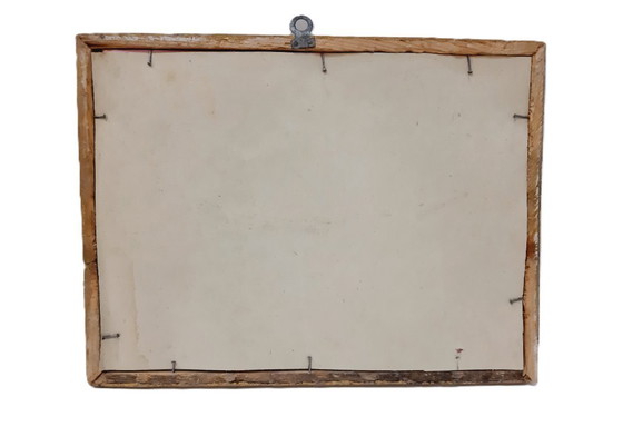 Image 1 of Stampa vintage con cornice - Ragazzo e cane