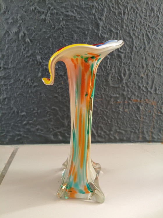Image 1 of Murano Glass Vase Venezia 1965 17/19cm.