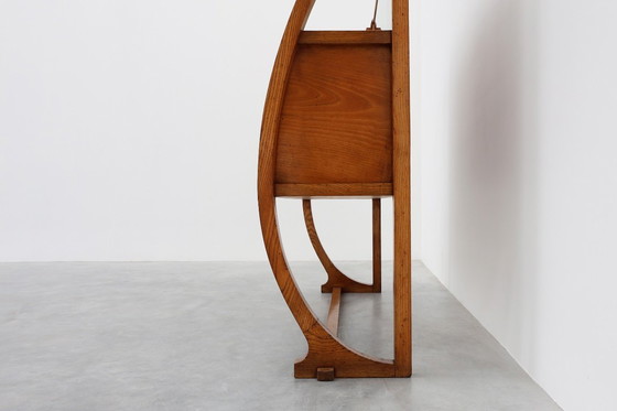 Image 1 of Art Deco buffet, planter or liquor cabinet in wood with mirror, France 1920s