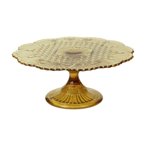 Art Deco Amber Taartplateau