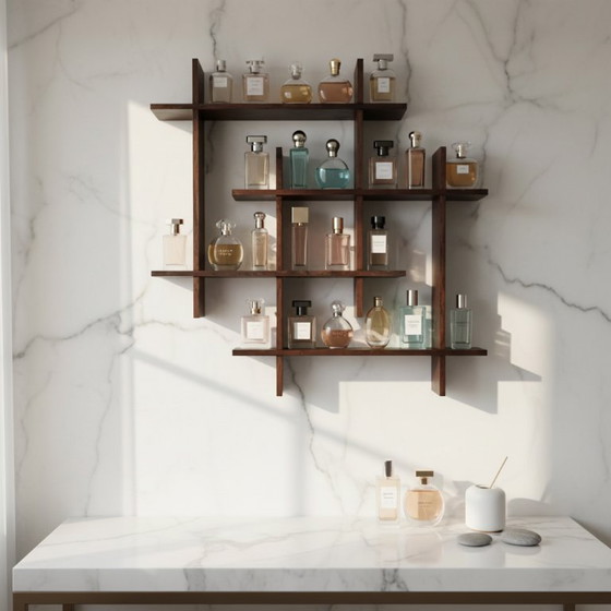 Image 1 of Étagère murale modulaire en teck de style scandinave moderne du milieu du siècle « Gaybox », années 1960 - 50 cm x 50 cm