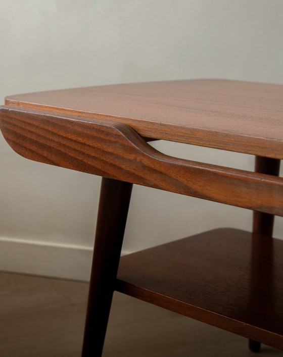 Image 1 of Vintage Teak Coffee Table Attributed to Louis van Teeffelen with Reversible Top, Dutch Mid-Century, 1950s