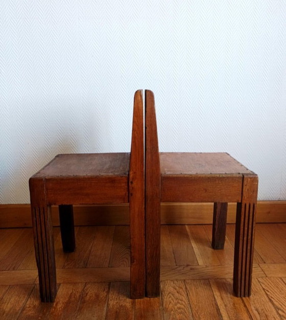 Image 1 of 2x art deco wooden children's chairs