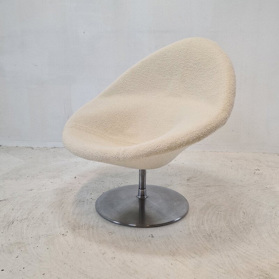 Image 1 of Vintage globe fauteuil met voetenbankje van Pierre Paulin voor Artifort, 1960