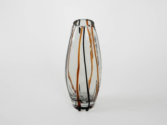 Image 1 of Glasvase, dänisches Design, 1970er Jahre, hergestellt in Dänemark