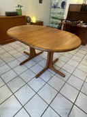 Vintage Deens Design Eettafel Ovaal/Rond, Massief Teak, Verlengbaar