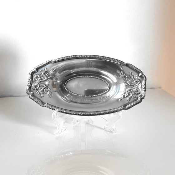 Image 1 of VASSOIO ANTICO IN ARGENTO MASSICCIO 916