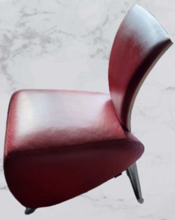 Image 1 of Sillón de cuero Dauphin "Bobo" de Dietmar Scharping - Diseño postmoderno de los años 90