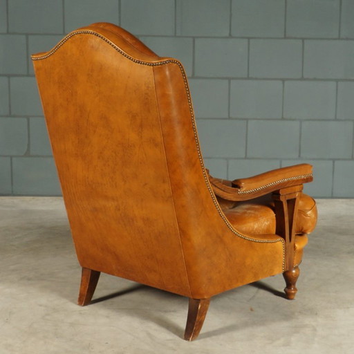 Fauteuil vintage en cuir marron – Wood, Leather (photo 2 of 16)