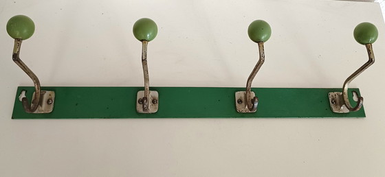 Image 1 of Fifties Coat Rack Metal With 4 Hooks