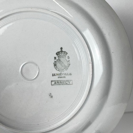 Image 1 of 6-teiliges Speiseteller-Set „Annecy“, KG Lunéville, 20. Jahrhundert