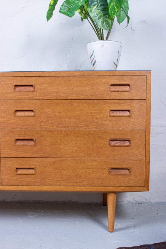Image 1 of Vintage Sideboard Chest of Drawers Hundevad Oak 60s Mid-Century