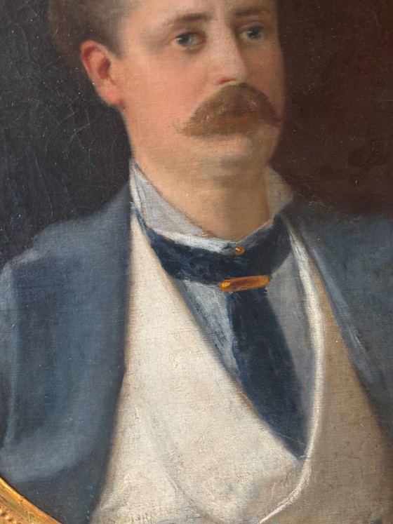 Oil on Canvas Portrait by Daniele Ranzoni, Late 19th Century – Paintings & Drawings (photo 5 of 11)