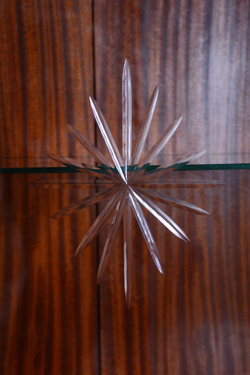 Gerestaureerde art-deco vitrinekast, mahoniehout en glas, gepolijst, Tsjechisch, jaren 1930 – vitrinekasten (photo 2 of 22)