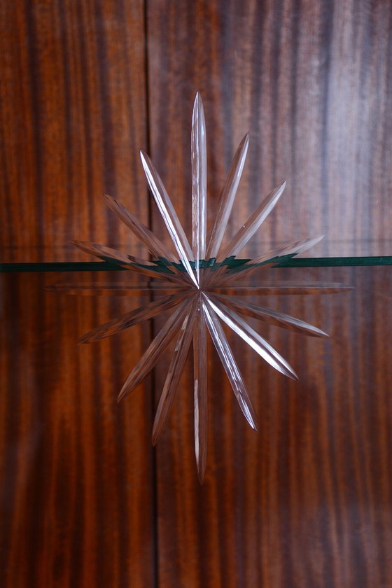 Gerestaureerde art-deco vitrinekast, mahoniehout en glas, gepolijst, Tsjechisch, jaren 1930 – Vitrinekasten (photo 2 of 22)