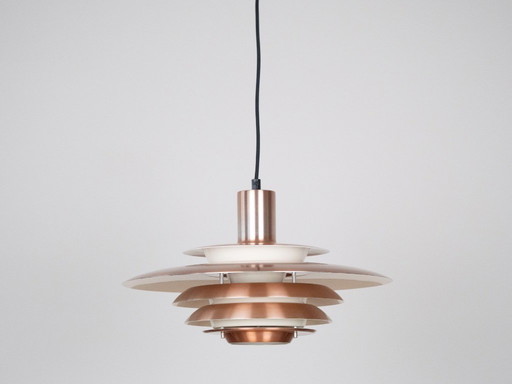 Danish vintage copper pendant lamp from 1980s