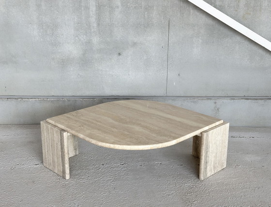 Image 1 of Vintage Travertine Coffee Table, 1980's